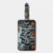 Border Collie Halloween Night Doggy Delight Bagagelabel (Achterkant verticaal)