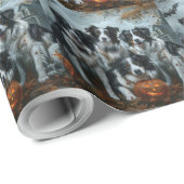 Border Collie Halloween Night Doggy Delight Cadeaupapier (Rol Hoek)