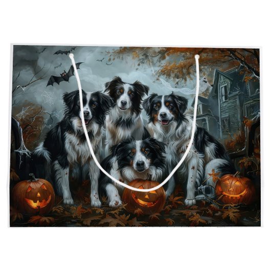 Border Collie Halloween Night Doggy Delight Groot Cadeauzakje (Achterkant)