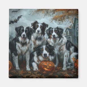 Border Collie Halloween Night Doggy Delight Magneet