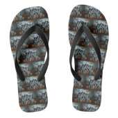 Border Collie Halloween Night Doggy Delight Teenslippers (Voetbed)