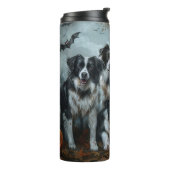 Border Collie Halloween Night Doggy Delight Thermosbeker (Gedraaid links)