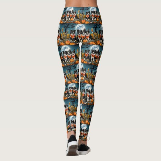 Border Collie Halloween Spooky Leggings (Achterkant)