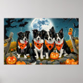 Border Collie Halloween Spooky Poster (Voorkant)