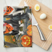 Border Collie Halloween Spooky Theedoek (Quarter Fold)