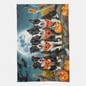 Border Collie Halloween Spooky Theedoek (Verticaal)