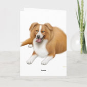 Border Collie Happy Birthday Card Kaart (Achterkant)