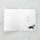 Border Collie Happy Birthday Card Kaart (Binnen)