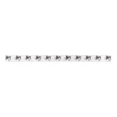 Border Collie Head Dog Art Ribbon Satijnen Lint (Voorkant)