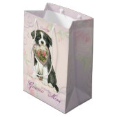 Border Collie Heart mama Medium Cadeauzakje (Achterkant Gekanteld)