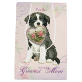 Border Collie Heart mama Medium Cadeauzakje (Achterkant)