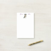 Border Collie Heart mama Post-it® Notes (Op bureau)