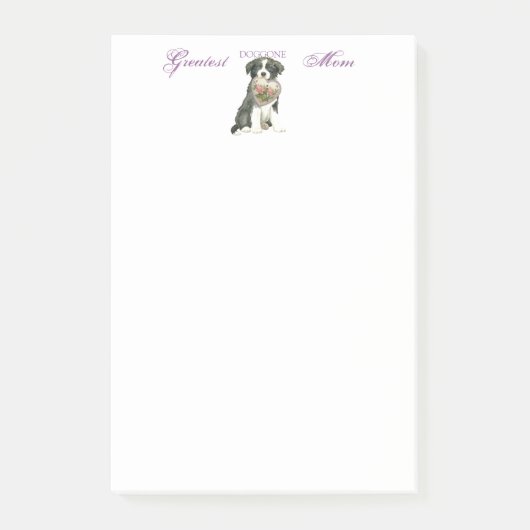 Border Collie Heart mama Post-it® Notes (Voorkant)