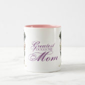 Border Collie Heart mama Tweekleurige Koffiemok (Center)