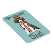 Border Collie Heart Pap Magneet (Rechterzijde)