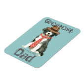 Border Collie Heart Pap Magneet (Linkerzijde)