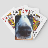 Border Collie Heeler Mix Dog Boop My Nose Photo Pokerkaarten (Achterkant)