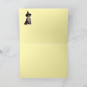 Border Collie Heks Halloween Kaart (Binnen)