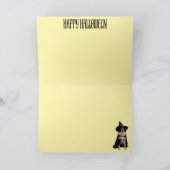 Border Collie Heks Halloween Kaart (Binnen)