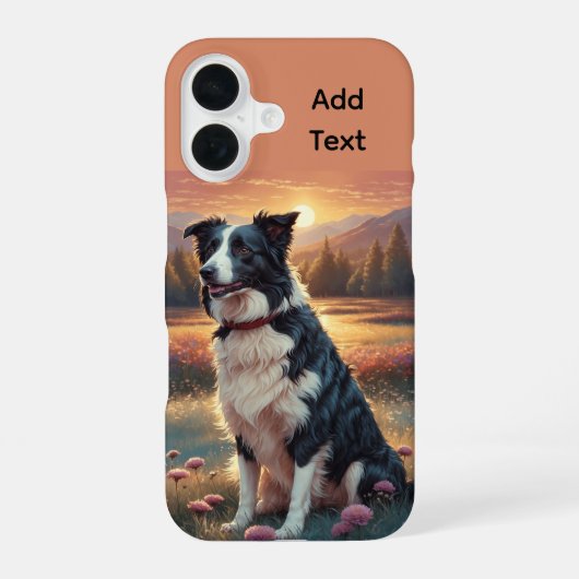 Border Collie-herdershond iPhone 16 Hoesje (Achterkant)
