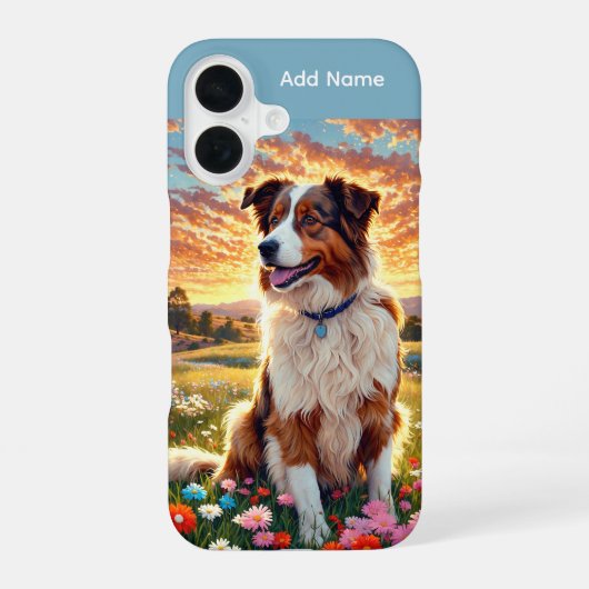 Border Collie Herdershond iPhone 16 Hoesje (Achterkant)