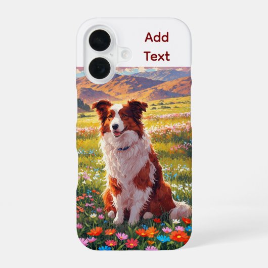Border Collie Herdershond iPhone 16 Hoesje (Achterkant)