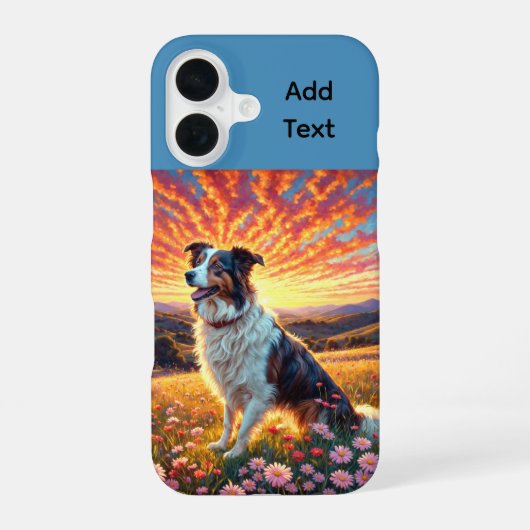 Border Collie Herdershond iPhone 16 Hoesje (Achterkant)