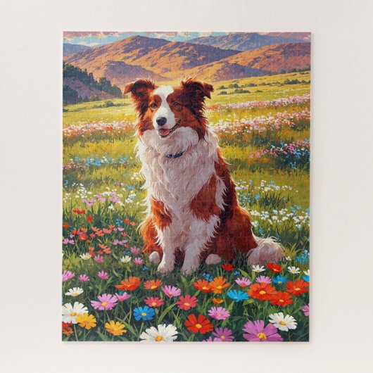 Border Collie Herdershond Legpuzzel (Verticaal)