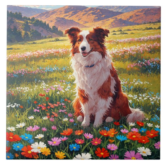 Border Collie Herdershond Tegeltje (Voorkant)
