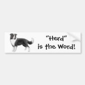 Border Collie Herding Bumpersticker (Voorkant)