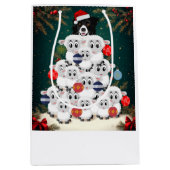 Border Collie Herding Christmas Tree Medium Cadeauzakje (Voorkant)