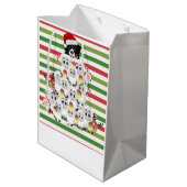 Border Collie Herding Christmas Tree Medium Cadeauzakje (Achterkant Gekanteld)