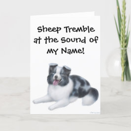 Border Collie Herding Dog Wenskaart Kaart