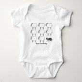 Border Collie Herding Sheep Baby Creeper Romper (Voorkant)