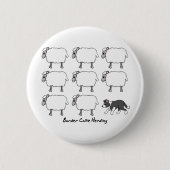 Border Collie Herding Sheep Button (Voorkant)