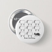 Border Collie Herding Sheep Button (Voorkant /achterkant)
