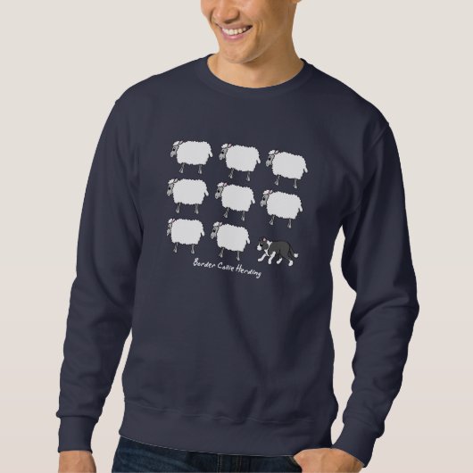 Border Collie Herding Sheep Sweatshirt (Voorkant)