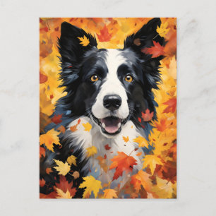 Border Collie herfst Thanksgiving Briefkaart