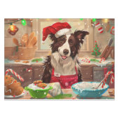 Border Collie Holiday Baking: Feestelijke Kerst Tafelkleed (Voorkant (Horizontaal))