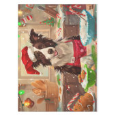 Border Collie Holiday Baking: Feestelijke Kerst Tafelkleed (Voorkant)