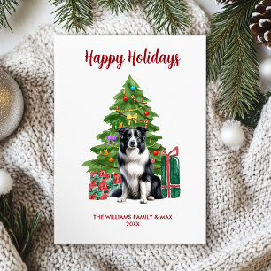 Border Collie Holiday Kaart