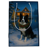 Border Collie Holiday  Medium Cadeauzakje (Voorkant)