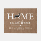 Border Collie Home Sweet Home Persoonlijke Doormat Deurmat (Voorkant)