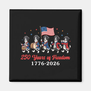 Border Collie Hond 250 jaar dom 1776 2026 Patriot Magneet