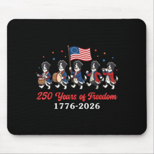 Border Collie Hond 250 jaar dom 1776 2026 Patriot Muismat