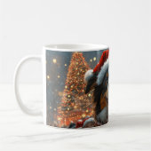 Border Collie Hond Achtbaan Kerstmis Koffiemok (Links)