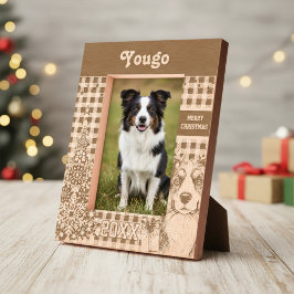 Border Collie-hond - Border Rendier Gegraveerde Lijstjes