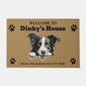 Border Collie Hond Deurmat (Voorkant)