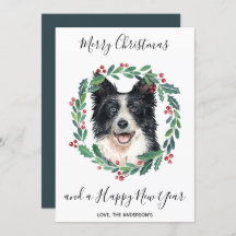 Border Collie Hond Elegant Vrolijk Kerstfeest