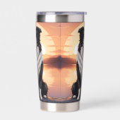 Border Collie Hond Geïsoleerde Drinkbeker (Links)